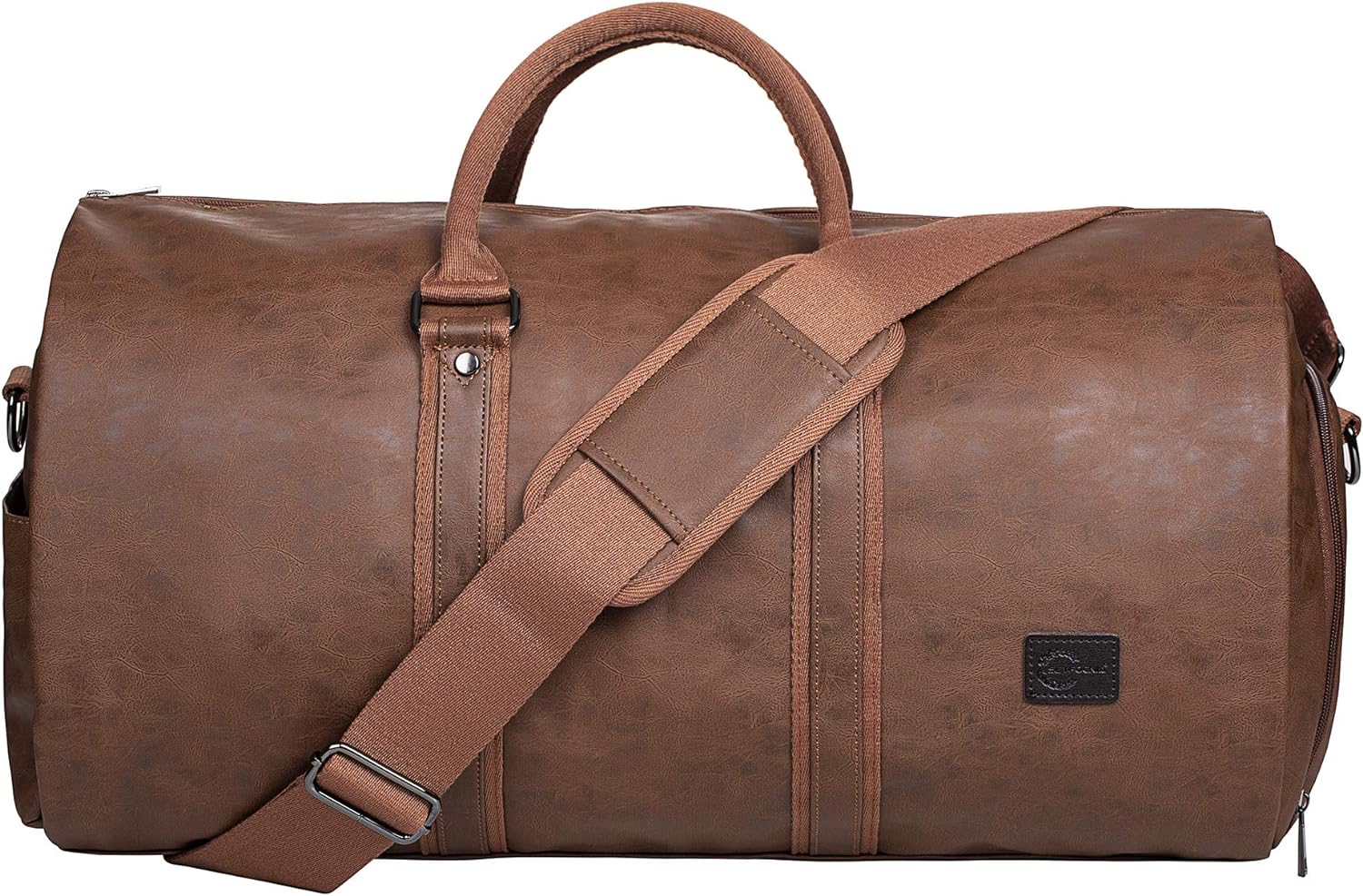 Convertible Garment Bag | PU Leather Carry-On Weekender & Suit Duffel