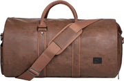 Convertible Garment Bag | PU Leather Carry-On Weekender & Suit Duffel