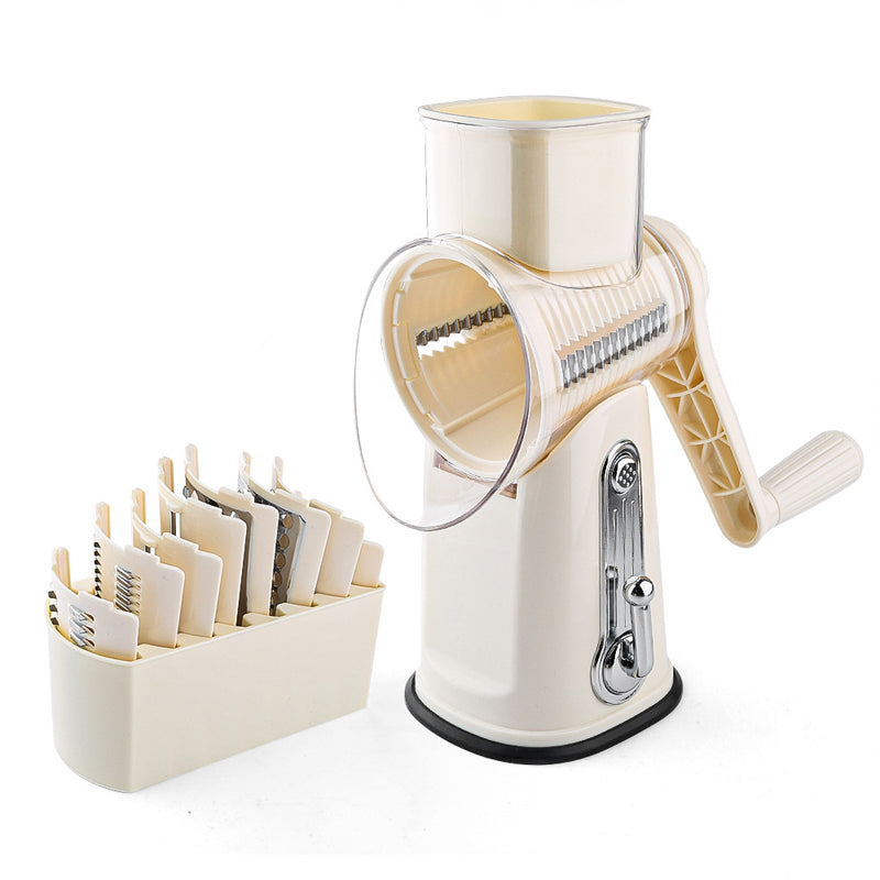 Rotary Cheese Grater & Vegetable Slicer | Multi-Blade Food Shredder