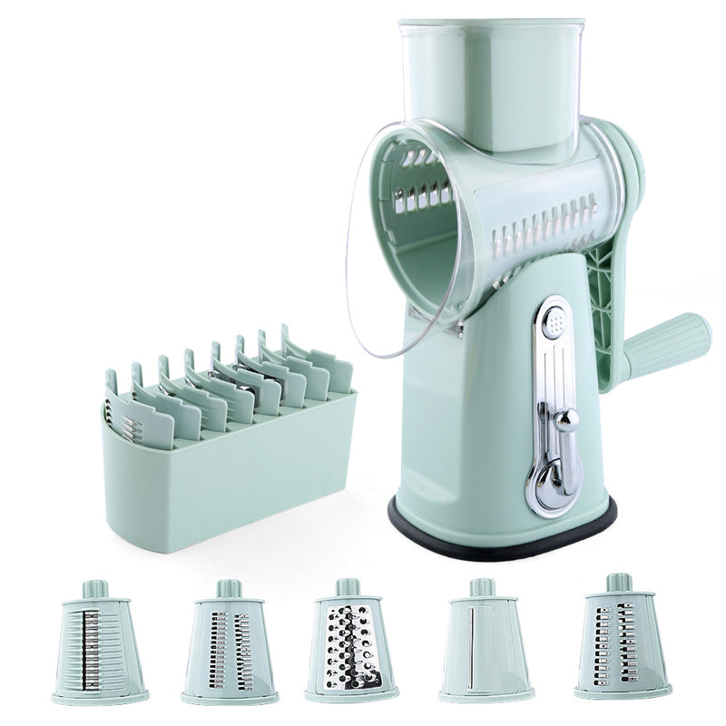 Rotary Cheese Grater & Vegetable Slicer | Multi-Blade Food Shredder
