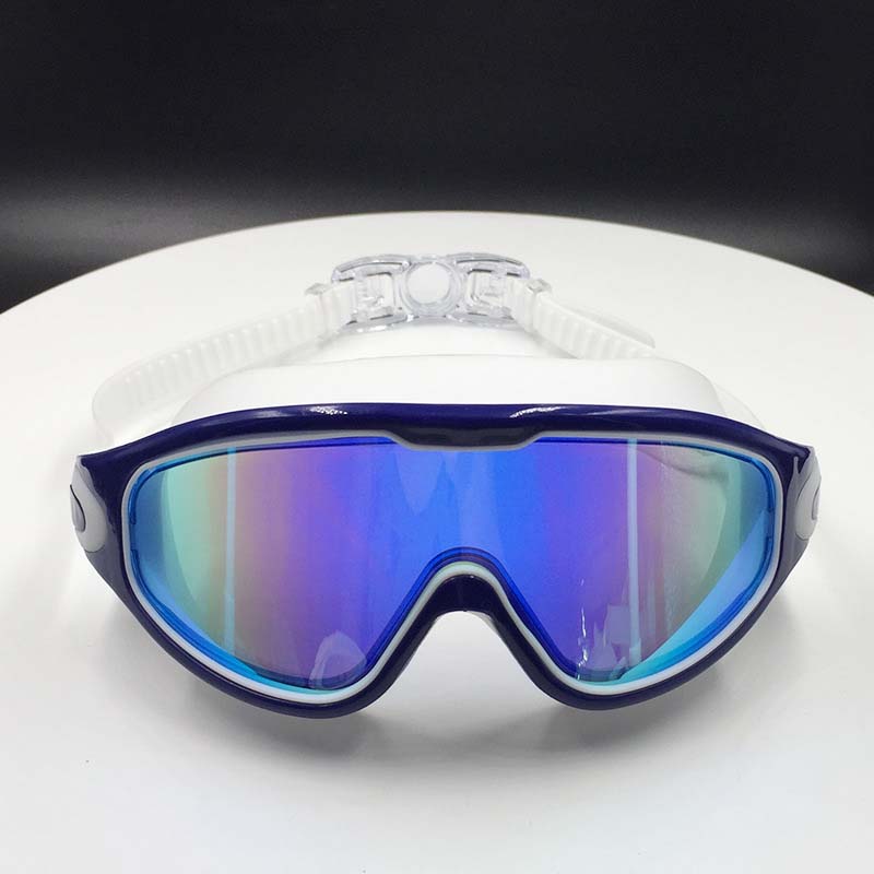 Wide-View Anti-Fog Swim Goggles for Adults – Leak-Proof UV Swimming Goggles with Adjustable Comfort Strap