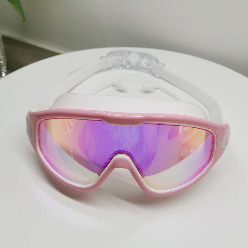 Wide-View Anti-Fog Swim Goggles for Adults – Leak-Proof UV Swimming Goggles with Adjustable Comfort Strap