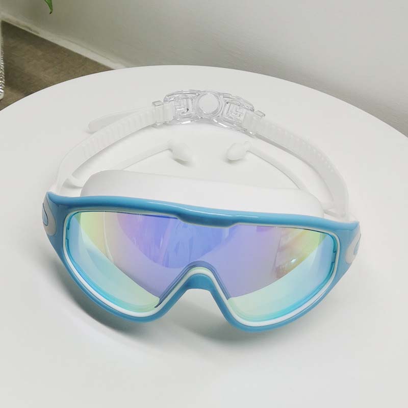 Wide-View Anti-Fog Swim Goggles for Adults – Leak-Proof UV Swimming Goggles with Adjustable Comfort Strap