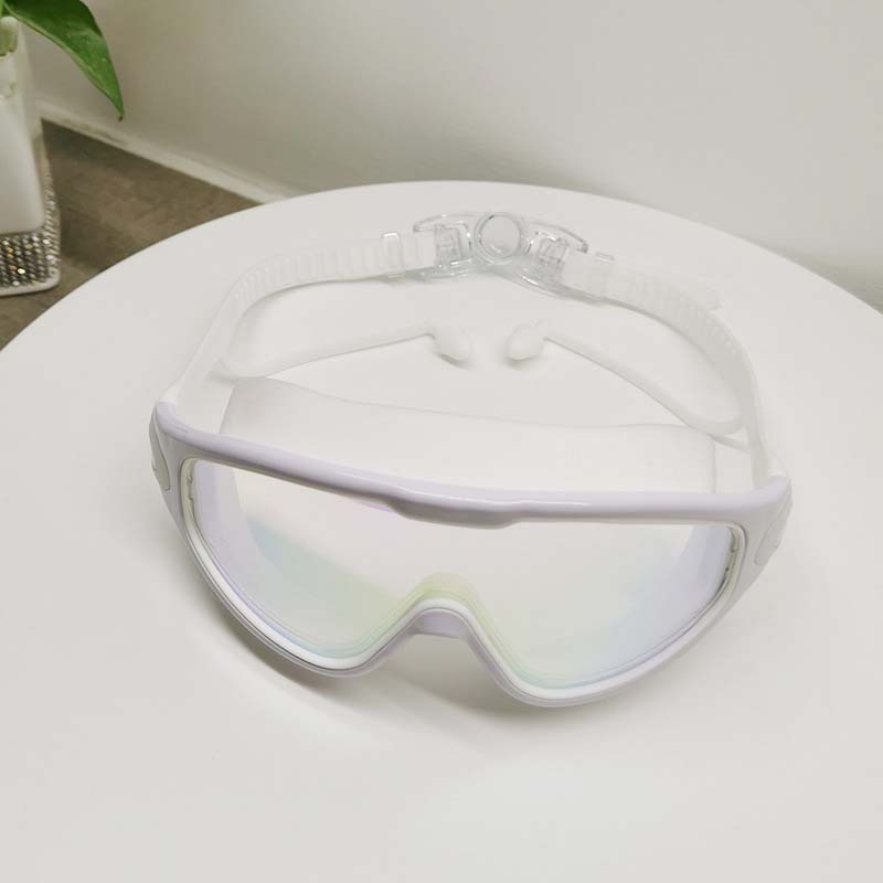 Wide-View Anti-Fog Swim Goggles for Adults – Leak-Proof UV Swimming Goggles with Adjustable Comfort Strap