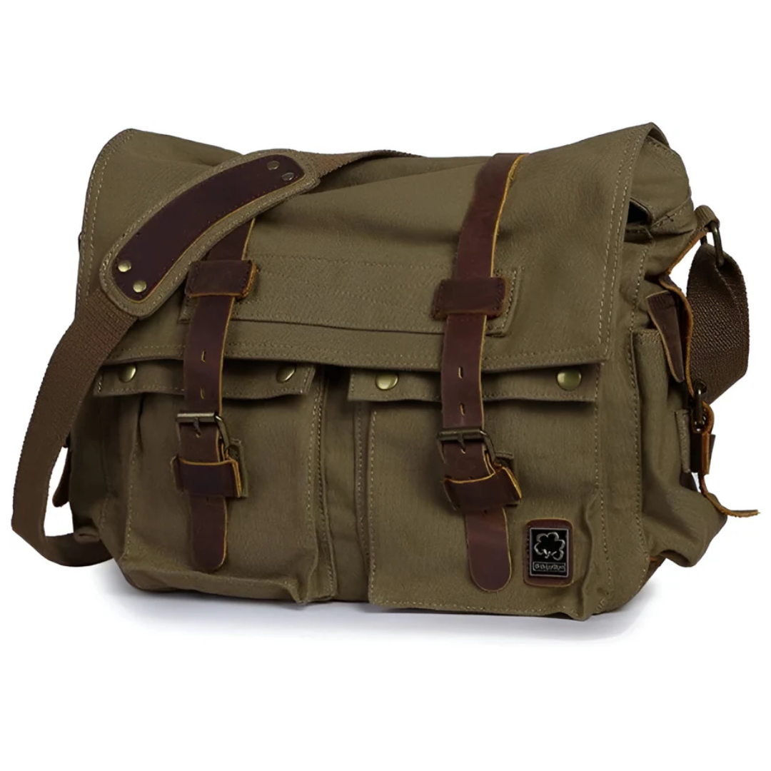 Men's Canvas Crossbody Bag | Vintage Messenger & Commuter Sling