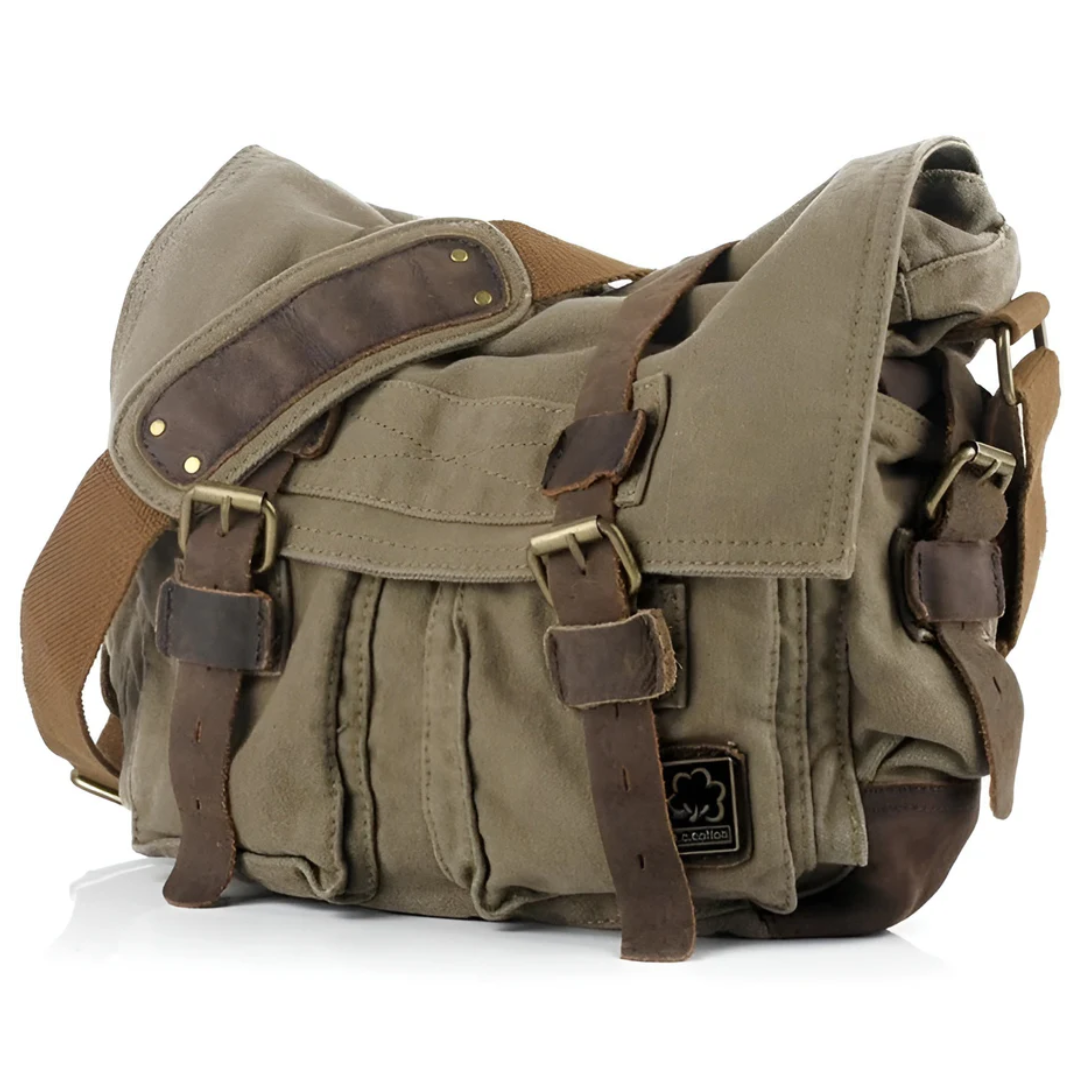 Men's Canvas Crossbody Bag | Vintage Messenger & Commuter Sling