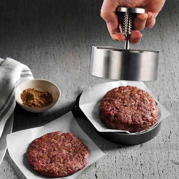 Manual Burger Press – Non-Stick Aluminum Hamburger Patty Maker for Grilling, BBQ & Meal Prep