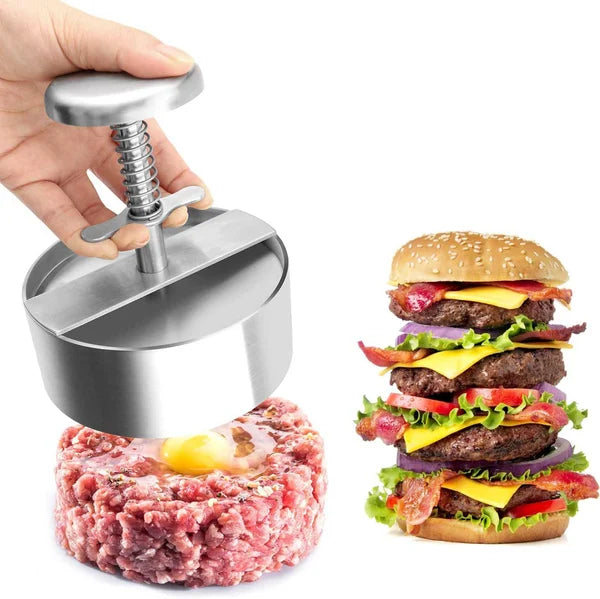 Manual Burger Press – Non-Stick Aluminum Hamburger Patty Maker for Grilling, BBQ & Meal Prep