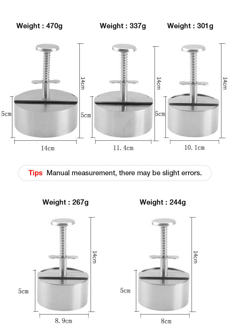 Manual Burger Press – Non-Stick Aluminum Hamburger Patty Maker for Grilling, BBQ & Meal Prep