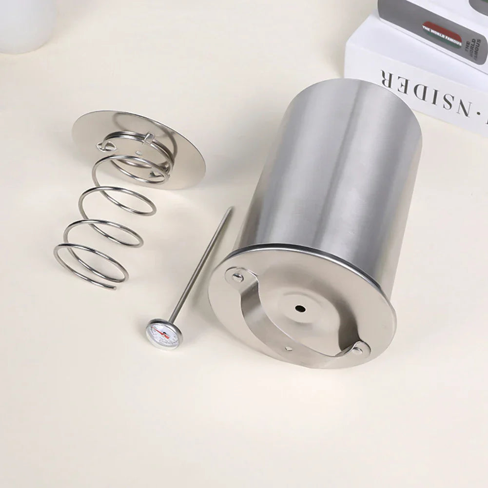 Stainless Steel Ham Maker | Meat Press Cooker Mold & Kitchen Thermometer