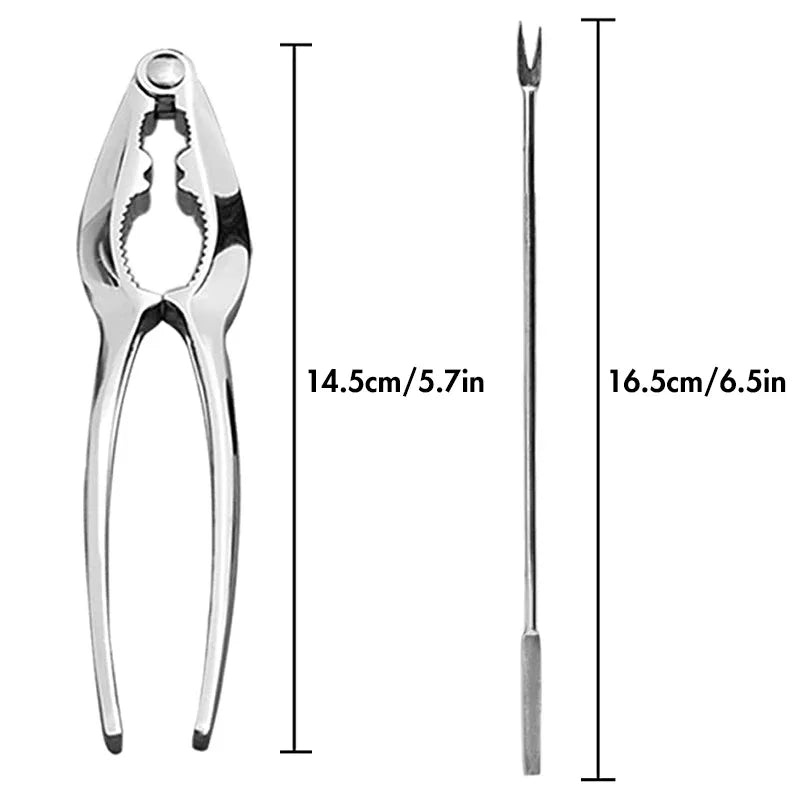 Stainless Steel Seafood Tool Set | Crab Crackers and Lobster Forks Kit