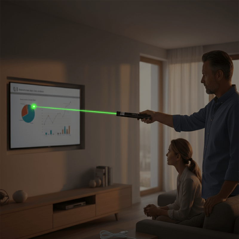 StarBeam High-Power Laser Pointer with Adjustable Focus – Rechargeable Long-Range Pointer for Presentations & Stargazing