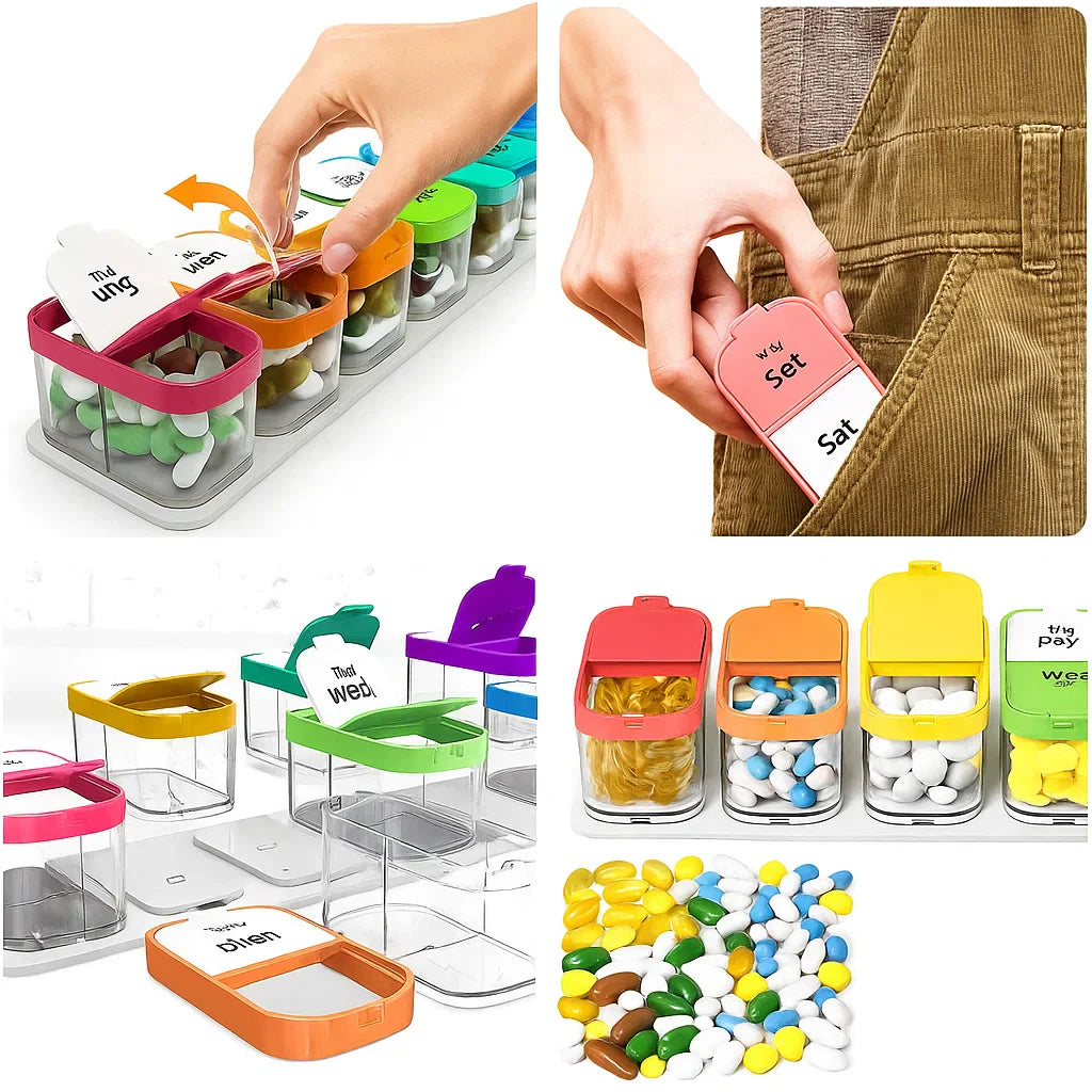 Weekly Medication Organizer | Large 7 Day Moisture-Proof Case for Seniors
