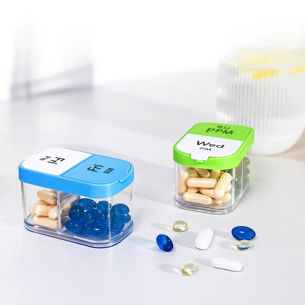 Weekly Medication Organizer | Large 7 Day Moisture-Proof Case for Seniors