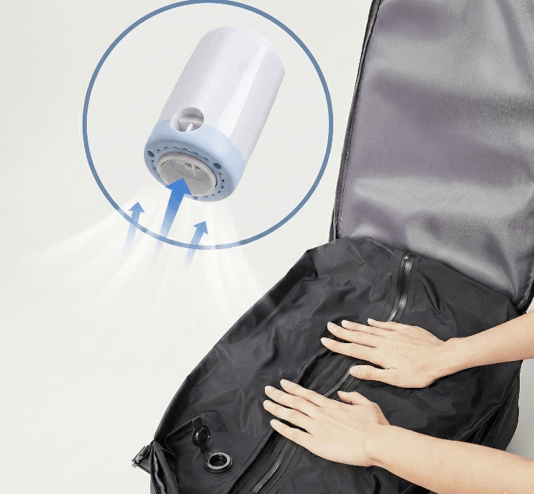 Vacuum Compression Travel Backpack | Airline Personal Item & Pump