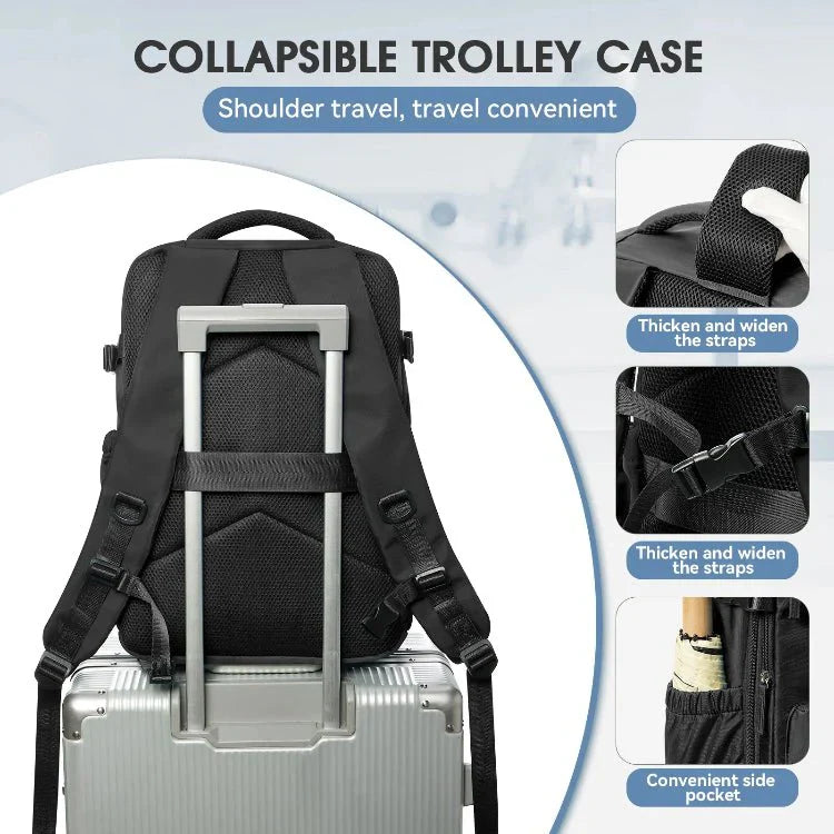 Vacuum Compression Travel Backpack | Airline Personal Item & Pump