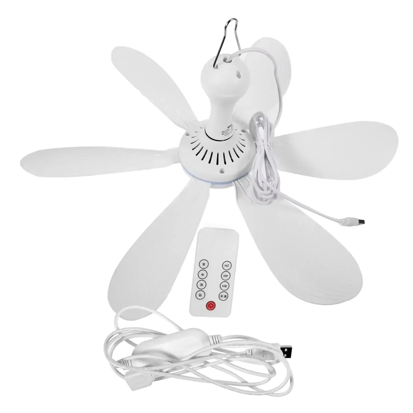 USB ceiling fan package contents