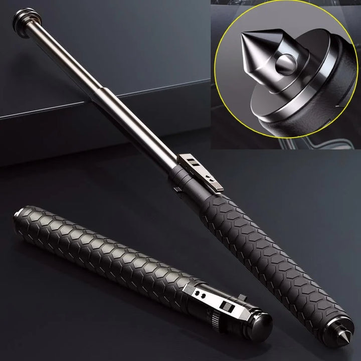 Automatic Telescopic Walking Stick with Anti-Slip Grip – One-Click Folding Support Cane for Outdoors