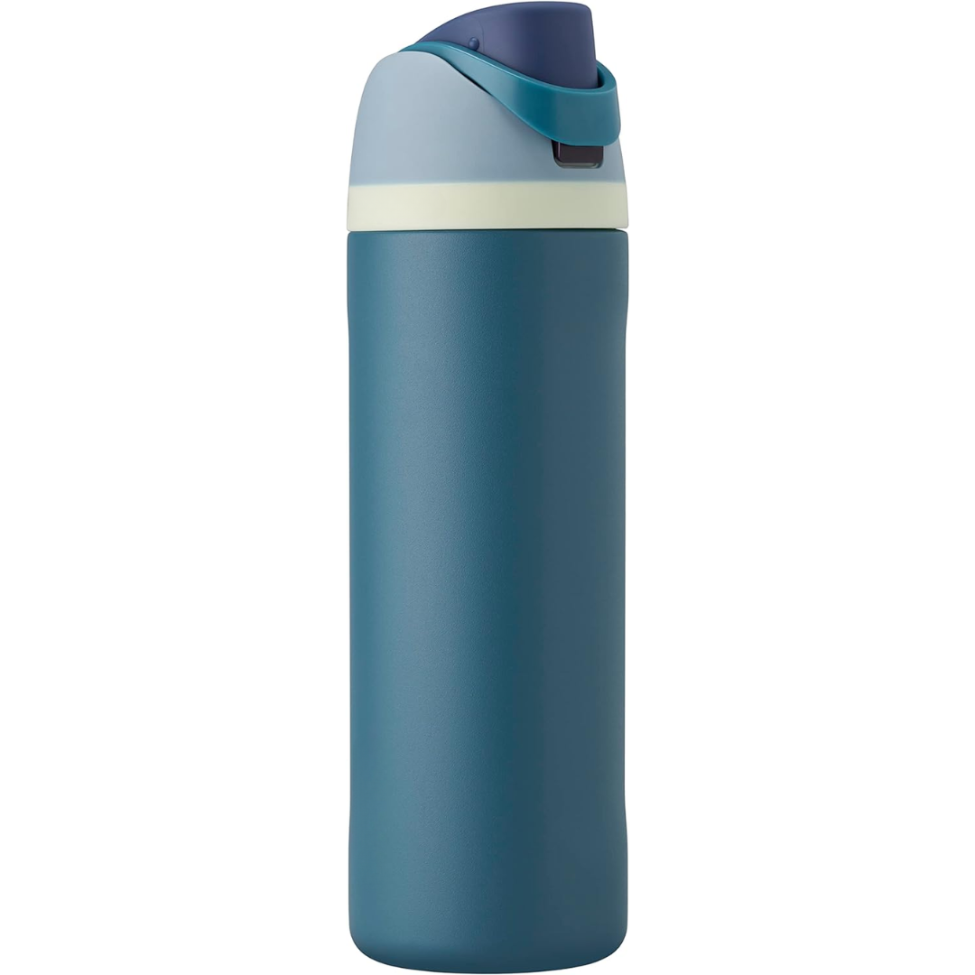 Insulated Stainless Steel Water Bottle with Integrated Straw – Leakproof Hot & Cold Vacuum Flask in Ten Colours