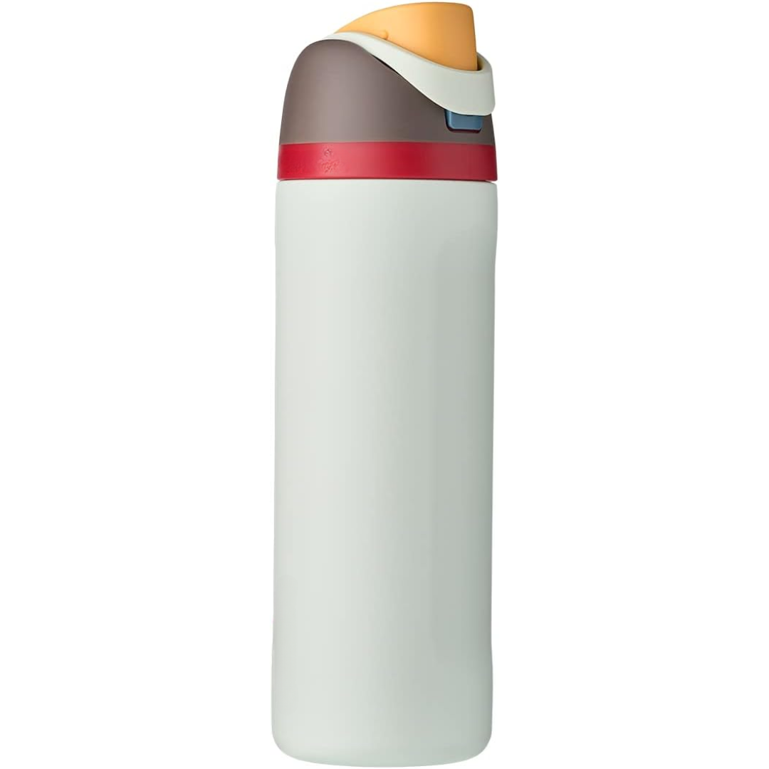 Insulated Stainless Steel Water Bottle with Integrated Straw – Leakproof Hot & Cold Vacuum Flask in Ten Colours
