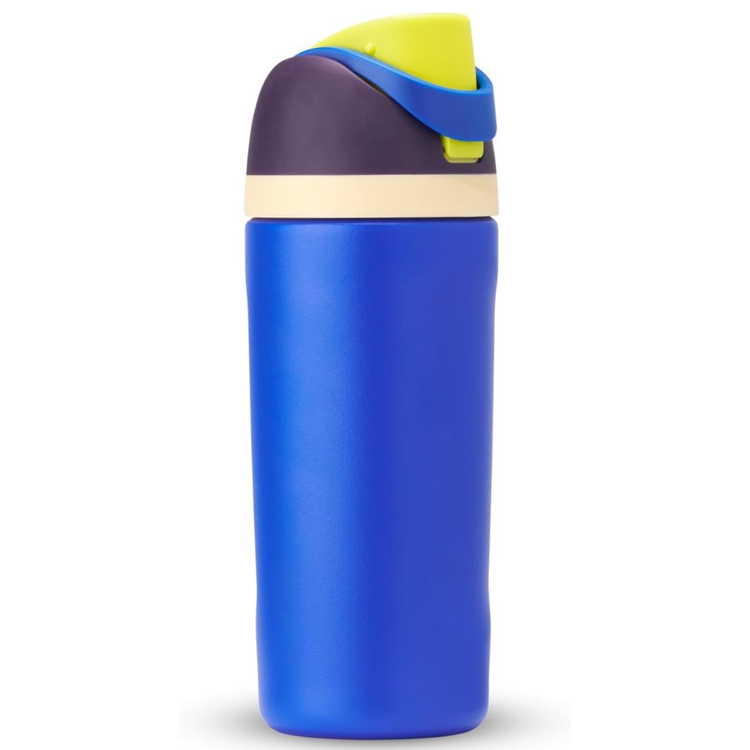 Insulated Stainless Steel Water Bottle with Integrated Straw – Leakproof Hot & Cold Vacuum Flask in Ten Colours