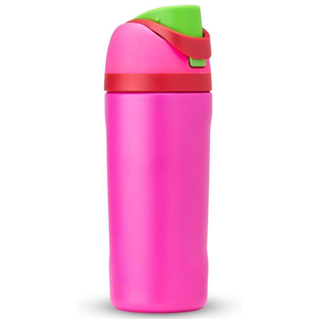 Insulated Stainless Steel Water Bottle with Integrated Straw – Leakproof Hot & Cold Vacuum Flask in Ten Colours