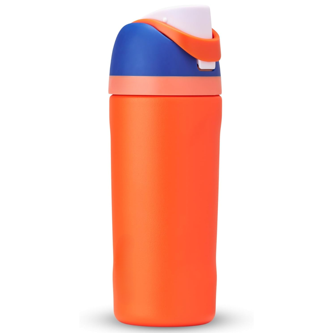Insulated Stainless Steel Water Bottle with Integrated Straw – Leakproof Hot & Cold Vacuum Flask in Ten Colours