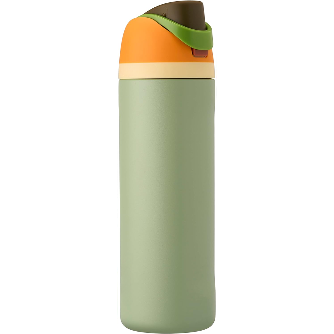 Insulated Stainless Steel Water Bottle with Integrated Straw – Leakproof Hot & Cold Vacuum Flask in Ten Colours
