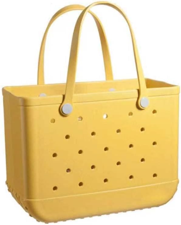 Washable EVA Beach Tote Bag with Vent Holes – Waterproof Sand-Free Carryall for Pool, Travel & Market Days