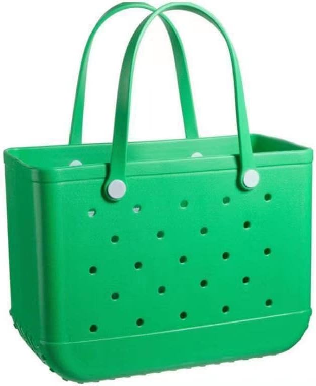 Washable EVA Beach Tote Bag with Vent Holes – Waterproof Sand-Free Carryall for Pool, Travel & Market Days