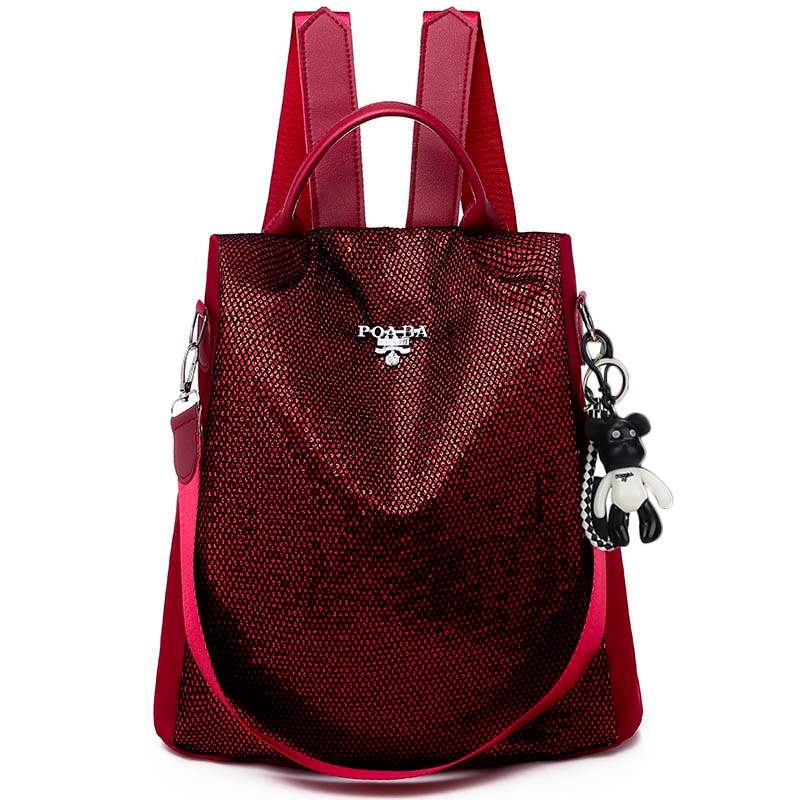 Water-Resistant Anti-Theft Backpack – Hidden Back-Access Daypack with Multi-Pocket Organisation & Modern Print
