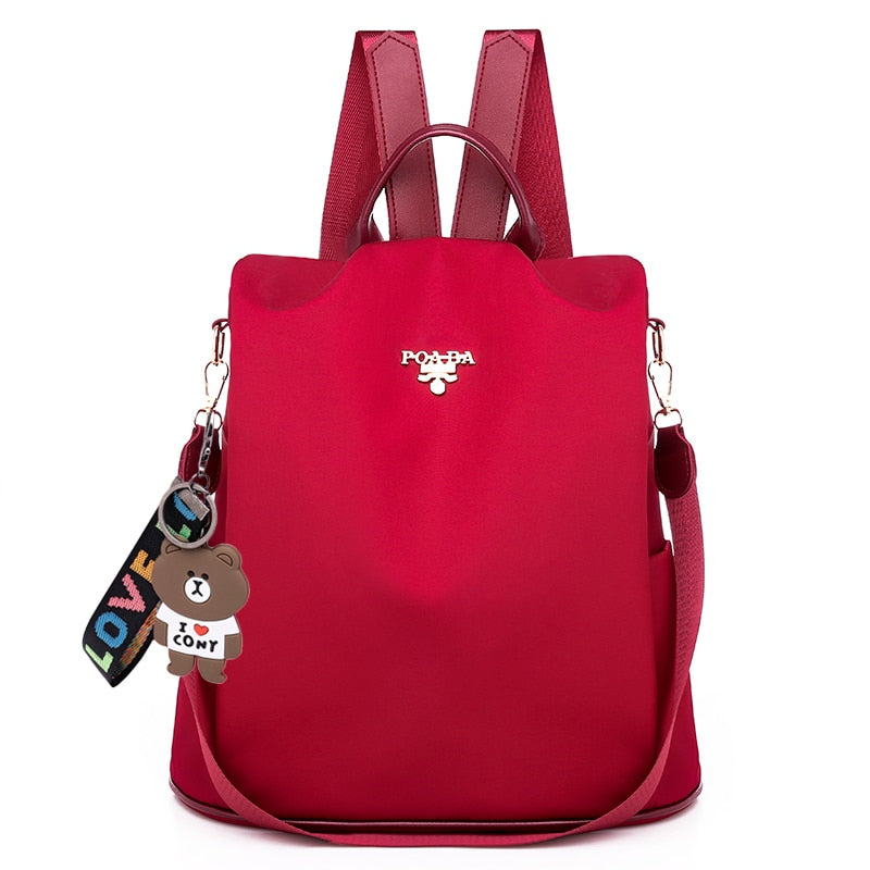 Water-Resistant Anti-Theft Backpack – Hidden Back-Access Daypack with Multi-Pocket Organisation & Modern Print