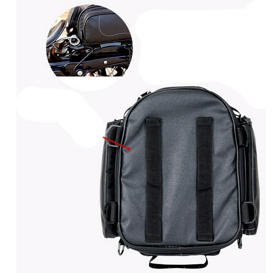 Motorcycle Tail Bag | Expandable Water-Resistant Rear Seat Luggage