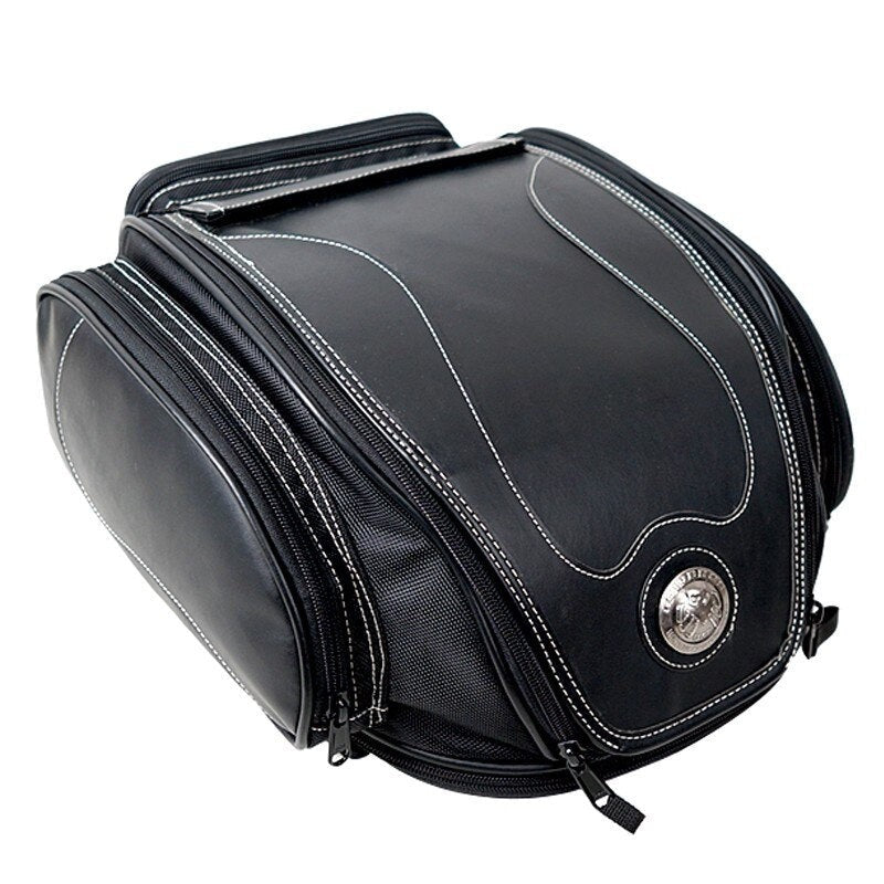 Motorcycle Tail Bag | Expandable Water-Resistant Rear Seat Luggage