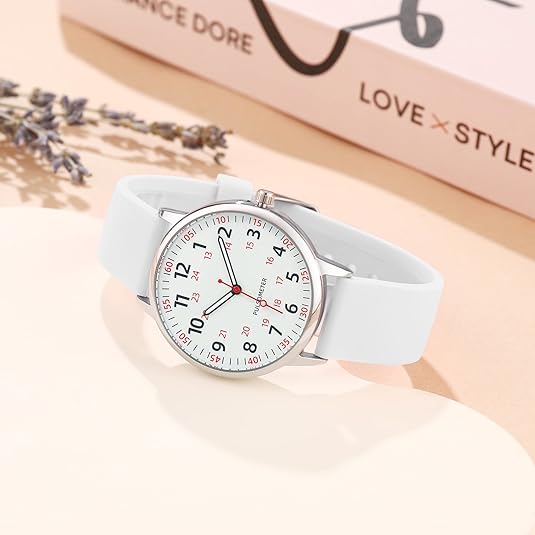 Waterproof Silicone Nurse Watch with Second Hand for Medical Professionals