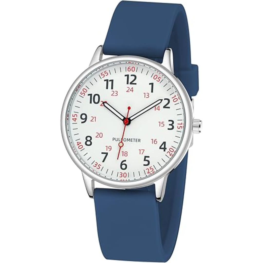 Waterproof Silicone Nurse Watch with Second Hand for Medical Professionals