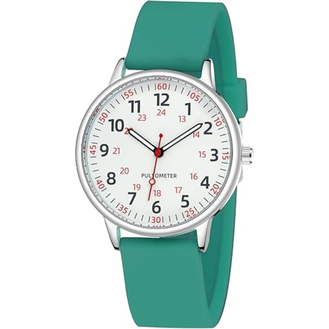 Waterproof Silicone Nurse Watch with Second Hand for Medical Professionals