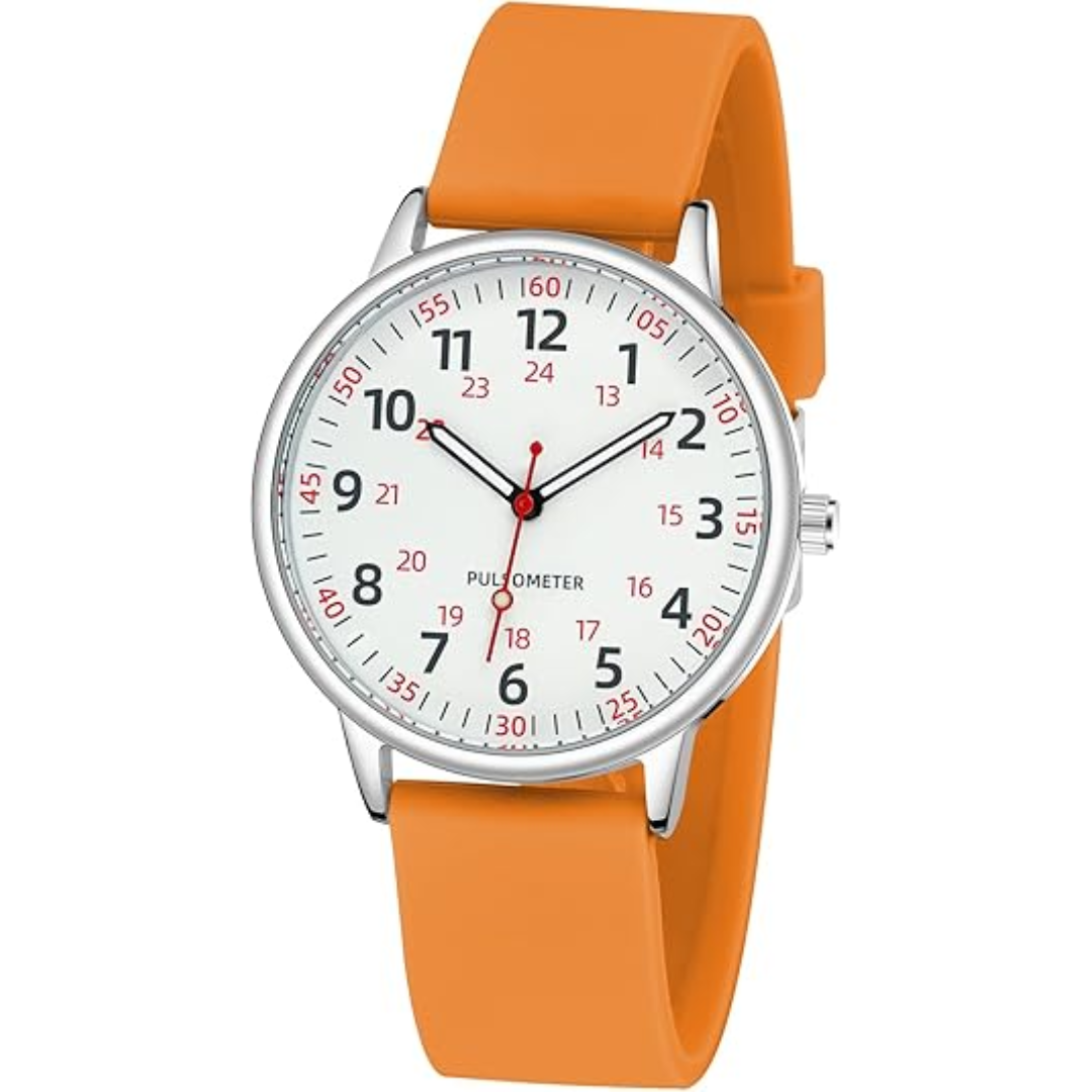 Waterproof Silicone Nurse Watch with Second Hand for Medical Professionals