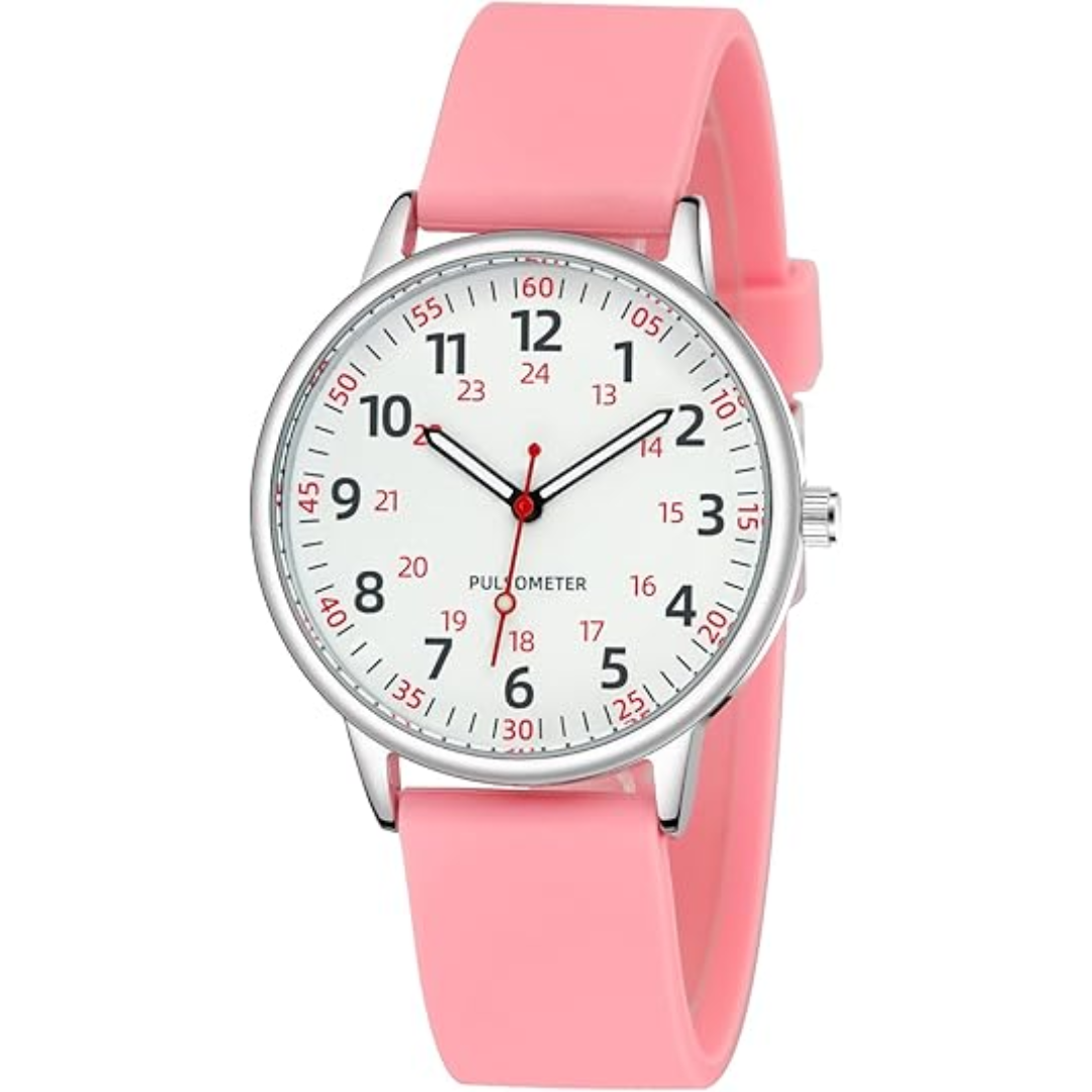 Waterproof Silicone Nurse Watch with Second Hand for Medical Professionals