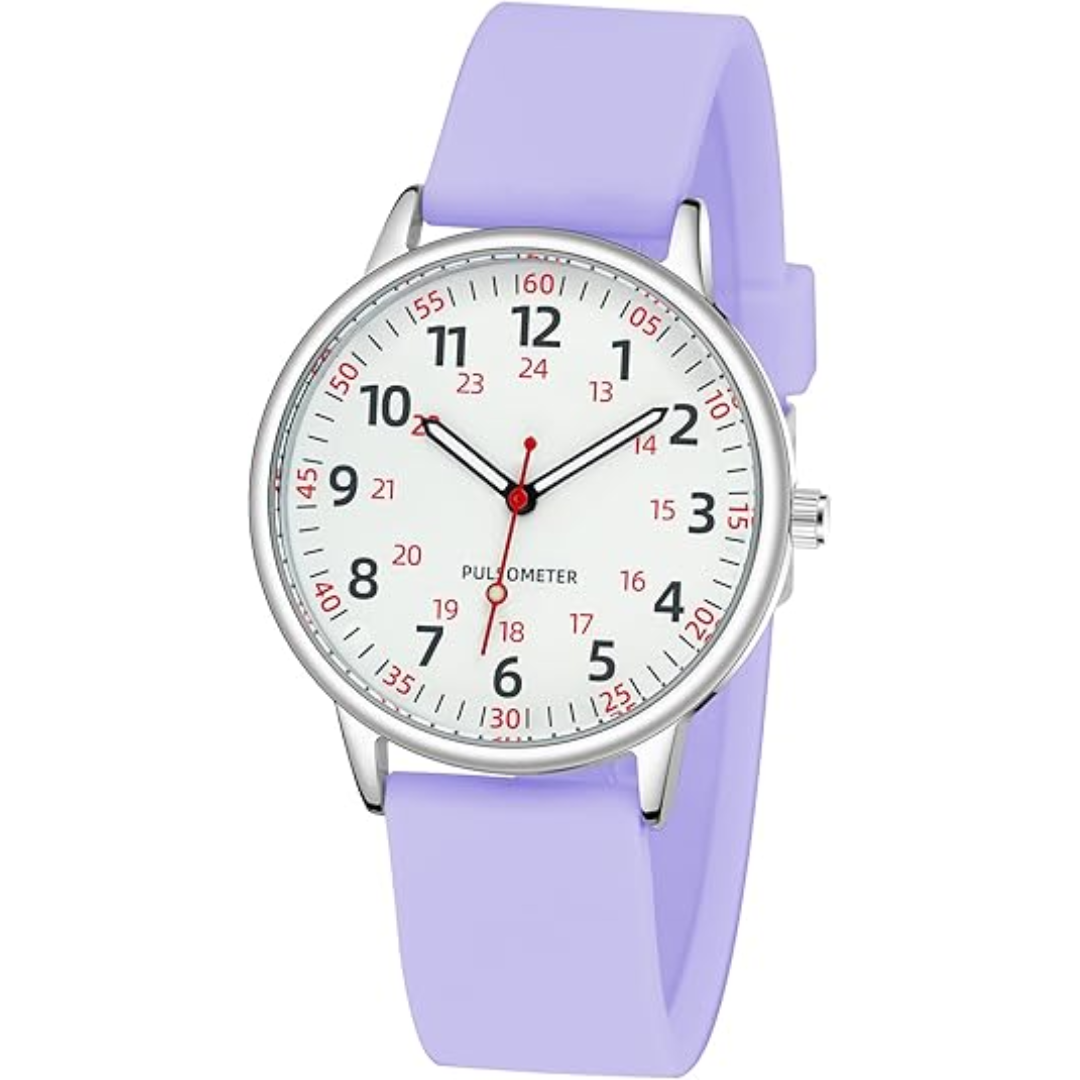 Waterproof Silicone Nurse Watch with Second Hand for Medical Professionals