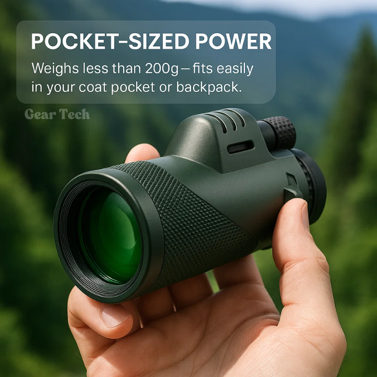 Ultra-Light 600x Zoom Monocular with HD Lens – Compact Long-Range Scope for Hiking, Wildlife & Travel