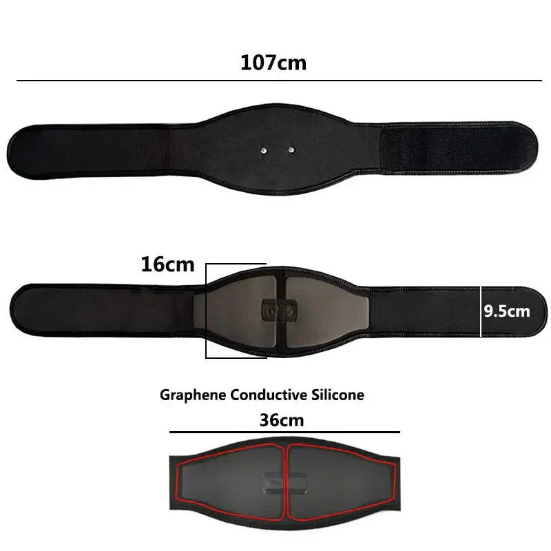 EMS Abs Trainer with 19 Intensity Levels – Rechargeable Abdominal Muscle Stimulator Pad for Home Toning