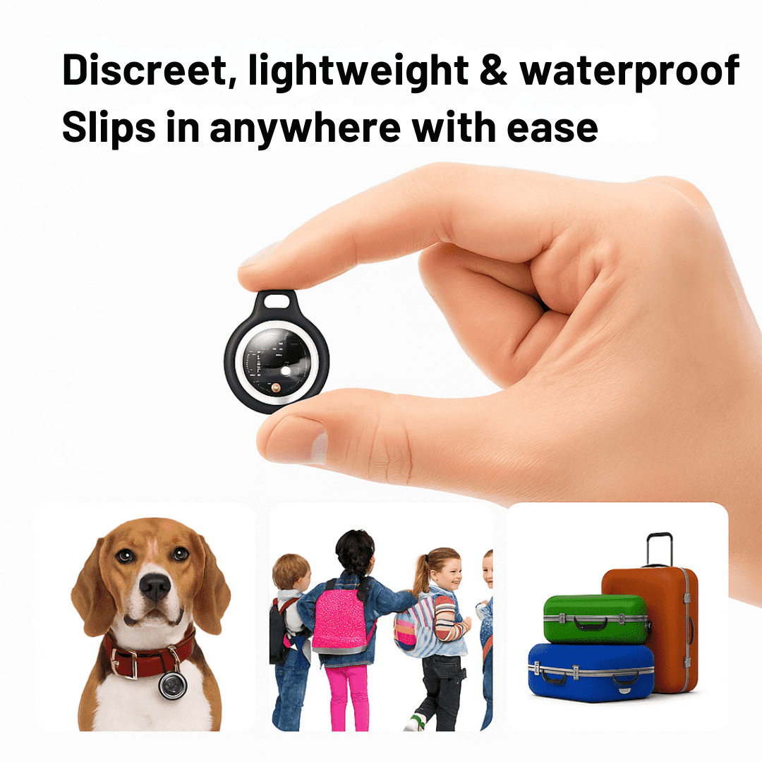 Real-Time GPS Tracker & Personal Item Finder – Waterproof Locator with No Subscription Fees for Keys, Bags & More