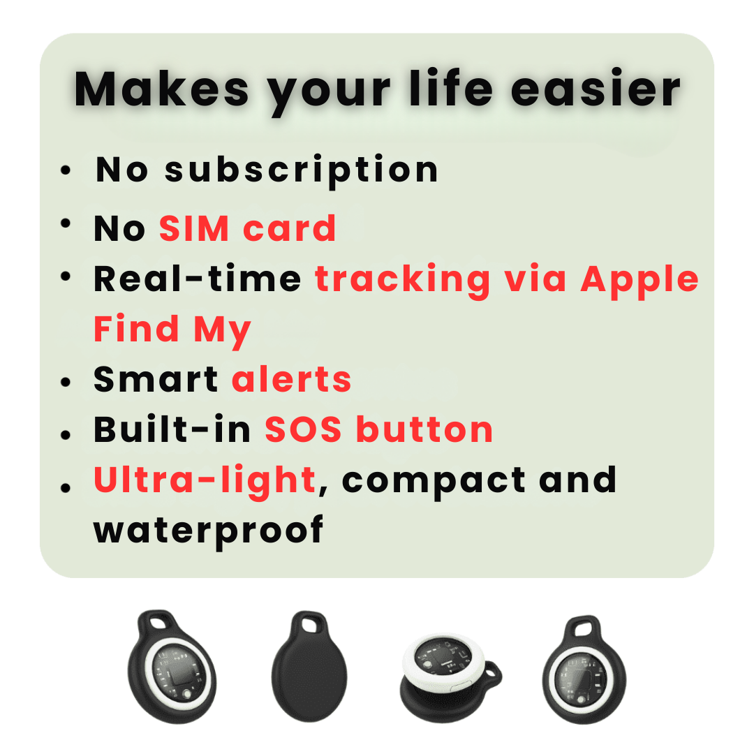 Real-Time GPS Tracker & Personal Item Finder – Waterproof Locator with No Subscription Fees for Keys, Bags & More