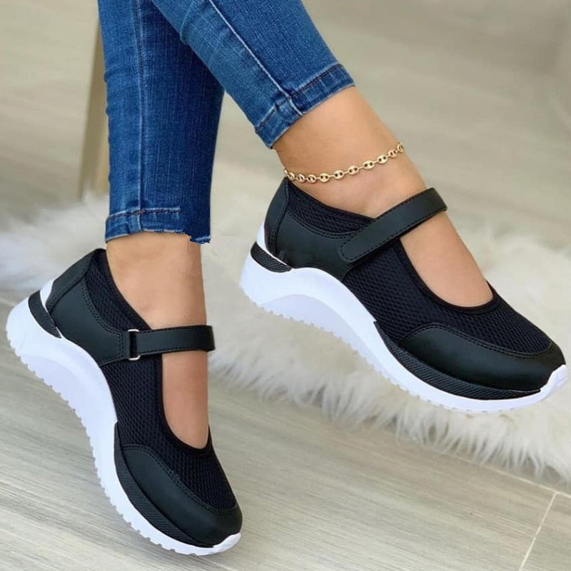 Cushioned Orthopedic Sneakers for Women – Arch-Support Comfort Trainers with Adaptive Fit & Roomy Toe Box