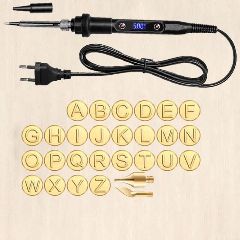Versatile Woodburning & Engraving Tool Kit with Adjustable Temperature – Complete DIY Pyrography Set for Wood, Leather & Metal