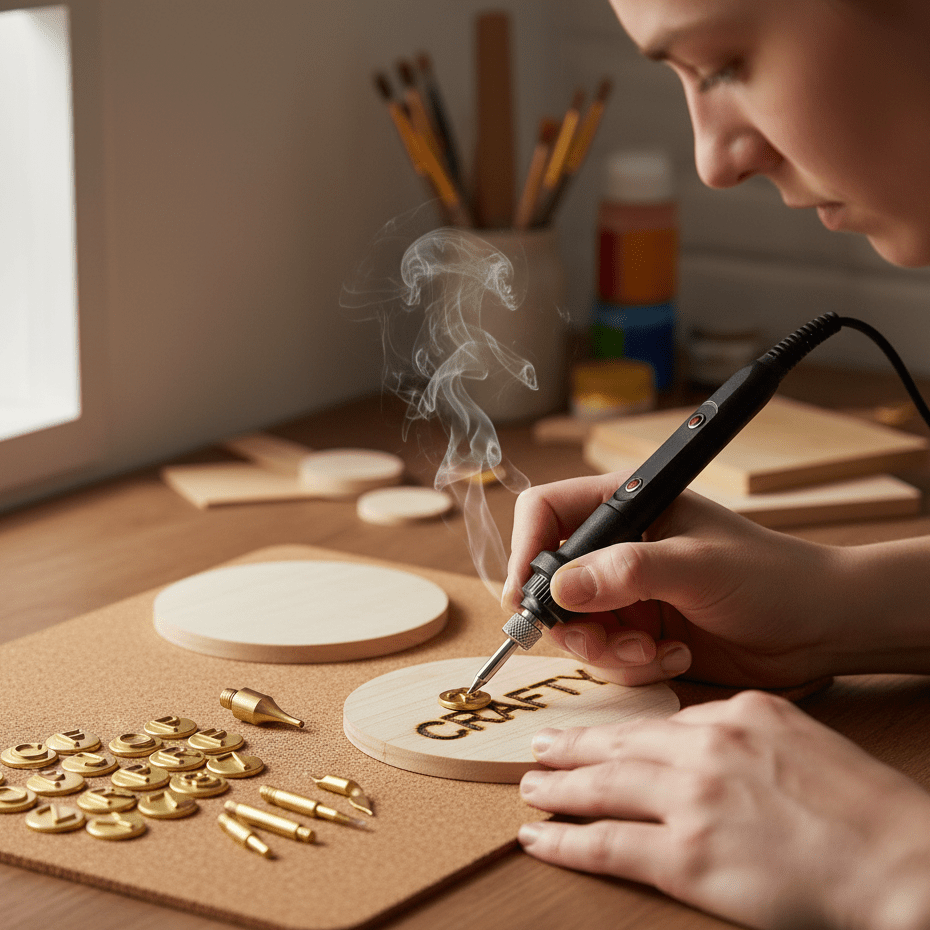 Versatile Woodburning & Engraving Tool Kit with Adjustable Temperature – Complete DIY Pyrography Set for Wood, Leather & Metal