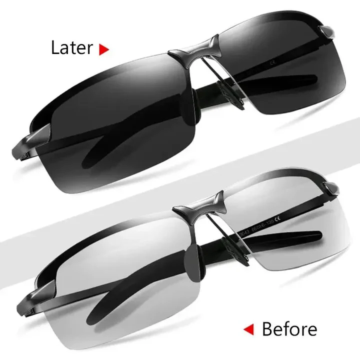 Polarized Photochromic Sunglasses – Auto-Darkening Light-Adaptive Lenses for Driving, Cycling & Outdoors
