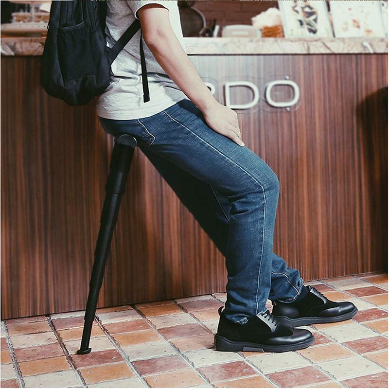 Ultra-Portable Folding Stool for Queues, Camping & Events – Compact Collapsible Seat with Carry Strap