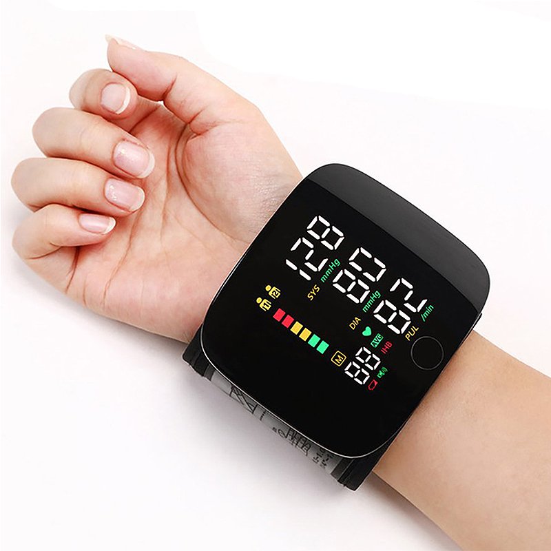Smart Wrist Blood Pressure Monitor – Rechargeable Portable Digital BP Meter with Voice Broadcast & Memory